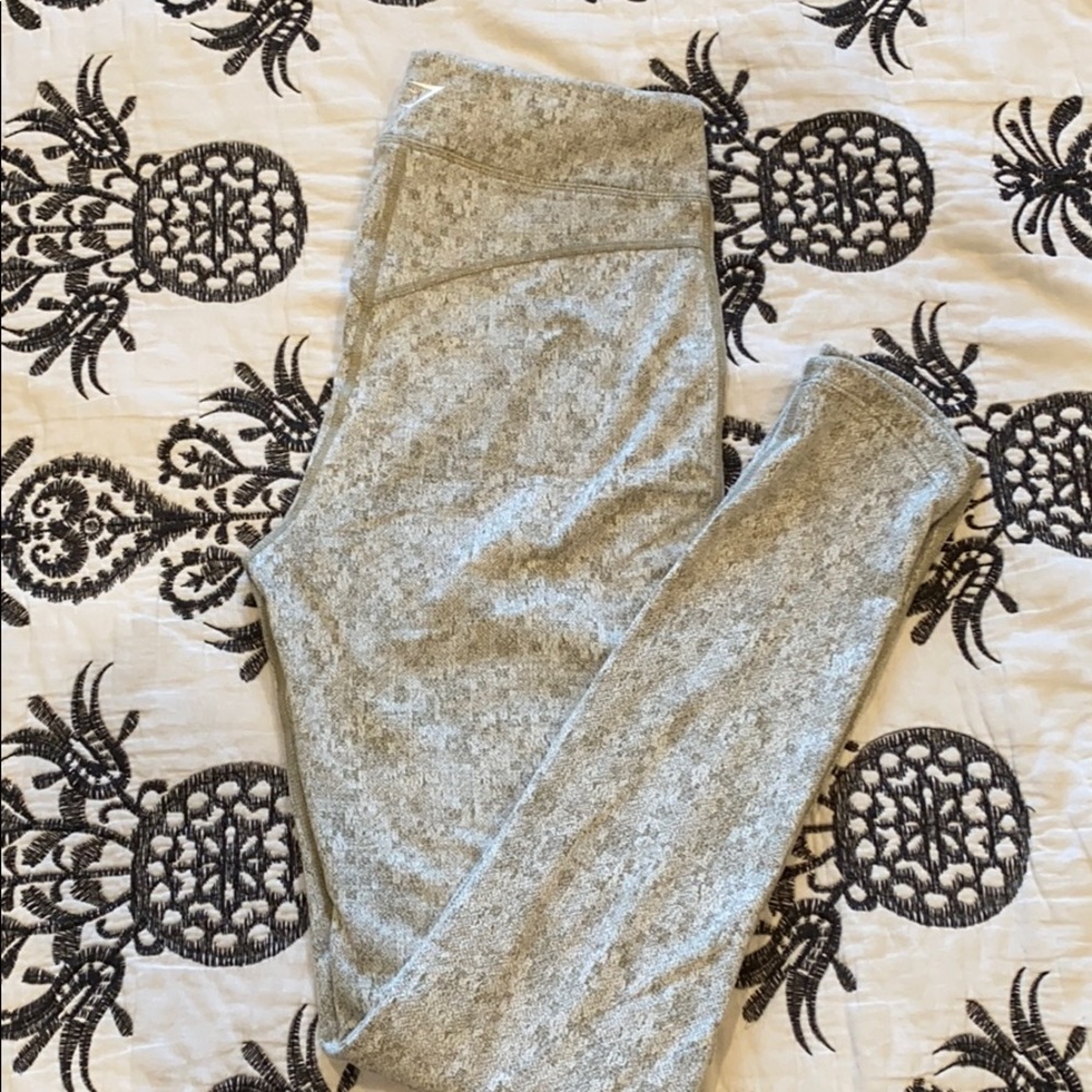 Gymshark Fleur Texture Leggings - Washed Khaki